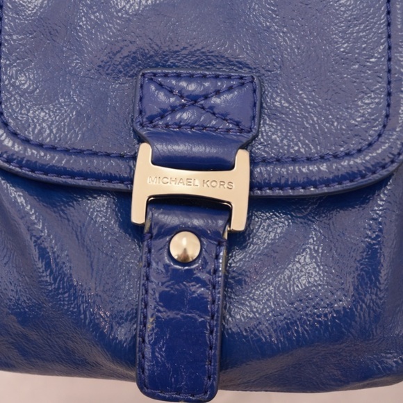 Michael Kors A-0707 Large Shoulder Bag – Royal Blue Patent Leather - Picture 6 of 6